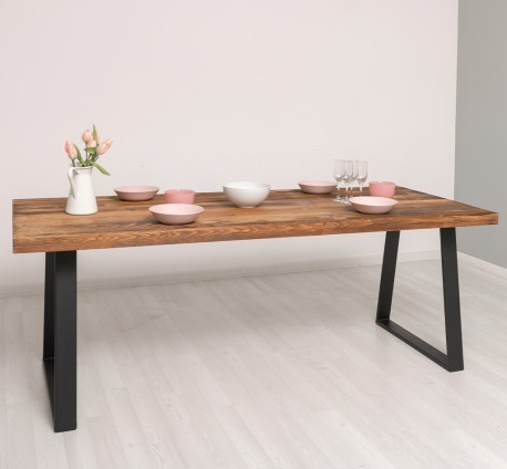 Table with metal legs with...