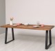 Table with metal legs with dim. 210x90x5,5 with metal legs - Color_P064 - DEEP BRUSHED