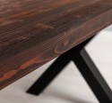 Table with metal legs with dim. 210x90x5,5 with meta legs - Color_P083 - DEEP BRUSHED