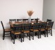 Dining table with X legs, 240x120x78 width 12 chairs - Color Top_P064_Color Corp_P003 - DOUBLE COLORED