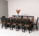 Dining table with X legs, 240x120x78 width 12 chairs - Color Top_P064_Color Corp_P003 - DOUBLE COLORED
