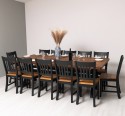 Dining table with X legs, 240x120x78 width 12 chairs - Color Top_P064_Color Corp_P003 - DOUBLE COLORED
