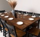 Dining table with X legs, 240x120x78 width 12 chairs - Color Top_P064_Color Corp_P003 - DOUBLE COLORED