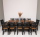 Dining table with X legs, 240x120x78 width 12 chairs - Color Top_P064_Color Corp_P003 - DOUBLE COLORED