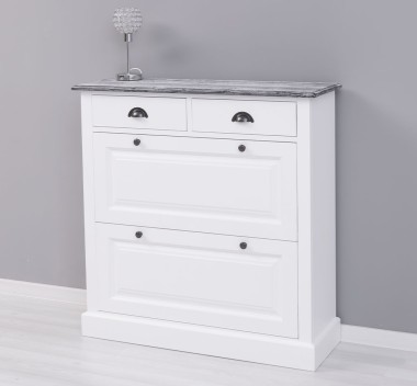 Shoe rack with 2 doors, 2 drawers - Color Top_P072 - Color Corp_P004 - DOUBLE COLORED