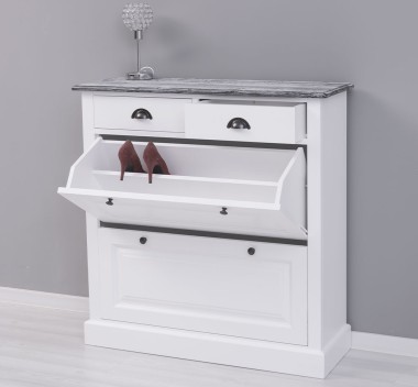 Shoe rack with 2 doors, 2 drawers - Color Top_P072 - Color Corp_P004 - DOUBLE COLORED