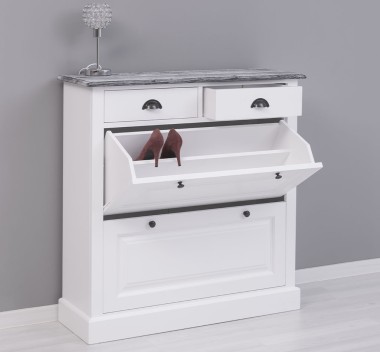 Shoe rack with 2 doors, 2 drawers - Color Top_P072 - Color Corp_P004 - DOUBLE COLORED