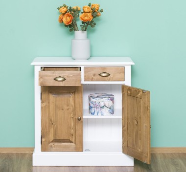 Cabinet with drawer, 2 doors and 2 drawers