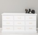 Chest of drawers with 9 drawers with metal rails in dimension 160x50x90 - Color_P004 - PAINT