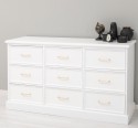 Chest of drawers with 9 drawers with metal rails in dimension 160x50x90 - Color_P004 - PAINT