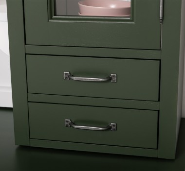Kitchen sideboard 3 doors, 3 drawers BAS + 2 doors, 4 drawrs SUP, oak - ColoR Ext._P115 - Color Int._P004 - DOUBLE COLORED
