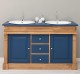 Oak bathroom cupboard 2 wash basins, sinks included in price, oak - Color Corp_P061 - Color Drawers & Doors_P113 - DOUBLE COLORE