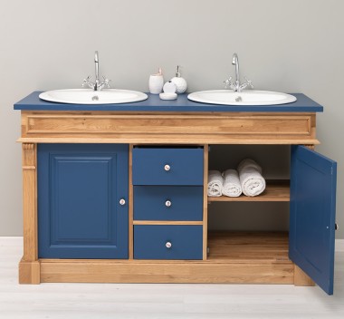 Oak bathroom cupboard 2 wash basins, sinks included in price, oak - Color Corp_P061 - Color Drawers & Doors_P113 - DOUBLE COLORE