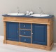 Oak bathroom cupboard 2 wash basins, sinks included in price, oak - Color Corp_P061 - Color Drawers & Doors_P113 - DOUBLE COLORE