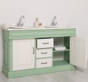 Oak bathroom cupboard 2 wash basins, sinks included in price, oak - Color Top_P039 - Color Corp_P092 - Color Doors & Drawers_P03