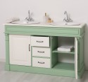 Oak bathroom cupboard 2 wash basins, sinks included in price, oak - Color Top_P039 - Color Corp_P092 - Color Doors & Drawers_P03
