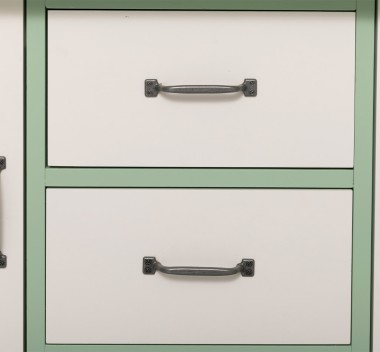 Oak bathroom cupboard 2 wash basins, sinks included in price, oak - Color Top_P039 - Color Corp_P092 - Color Doors & Drawers_P03