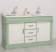 Oak bathroom cupboard 2 wash basins, sinks included in price, oak - Color Top_P039 - Color Corp_P092 - Color Doors & Drawers_P03