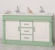 Oak bathroom cupboard 2 wash basins, sinks included in price, oak - Color Top_P039 - Color Corp_P092 - Color Doors & Drawers_P03