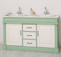 Oak bathroom cupboard 2 wash basins, sinks included in price, oak - Color Top_P039 - Color Corp_P092 - Color Doors & Drawers_P03