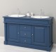 Oak bathroom cupboard 2 wash basins, sink included in price, oak - Color_P113 â€“ PAINT