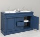 Oak bathroom cupboard 2 wash basins, sink included in price, oak - Color_P113 â€“ PAINT