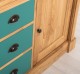Bathroom ornamental cabinet 3 drawers 1 door, oak, sink included the price - Color Corp_P061 - Color Drawers_P117 - DOUBLE COLOR
