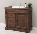 Bathroom ornamental cabinet 3 drawers 1 door, oak, sink included the price â€“ Color_P111 - LACQUERED