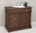 Bathroom ornamental cabinet 3 drawers 1 door, oak, sink included the price â€“ Color_P111 - LACQUERED