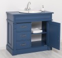 Bathroom ornamental cabinet 3 drawers 1 door, oak, sink included the price â€“ Color_P113 â€“ PAINT