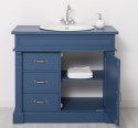 Bathroom ornamental cabinet 3 drawers 1 door, oak, sink included the price â€“ Color_P113 â€“ PAINT