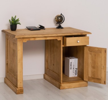Desk with 1 door 1 drawer - Color_P093 - WAX