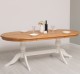 Oval dining table with oak top