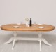 Oval dining table with oak top