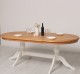 Oval dining table with oak top