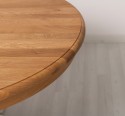 Oval dining table with oak top
