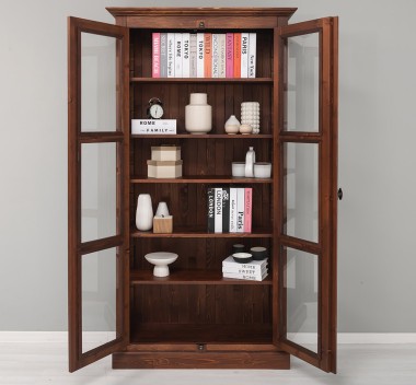 Glass display case, 2 doors with Cremone
