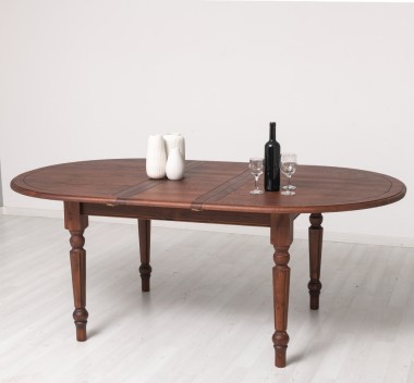 Extendable oval table 180 / 220cm, oak top