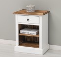 Nightstand with 1 drawer and open shelves
