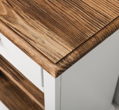 Nightstand with 1 drawer and open shelves