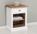 Nightstand with 1 drawer and open shelves