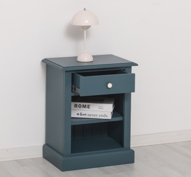 Nightstand with 1 drawer and open shelves