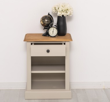 Nightstand with 1 drawer and open shelves