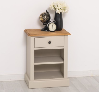 Nightstand with 1 drawer and open shelves