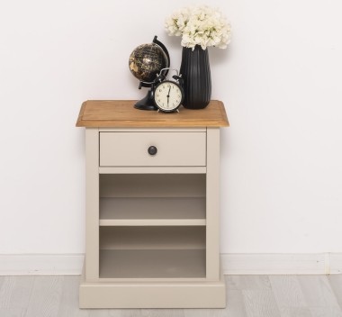 Nightstand with 1 drawer and open shelves