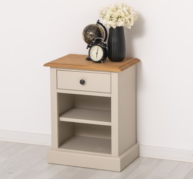 Nightstand with 1 drawer and open shelves