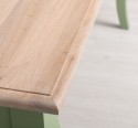 Dining table with curved legs 180x90x78cm, oak top