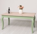 Dining table with curved legs 180x90x78cm, oak top