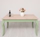 Dining table with curved legs 180x90x78cm, oak top
