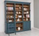 Large bookcase with 4 doors, 1 shelf BAS + triple shelf SUP